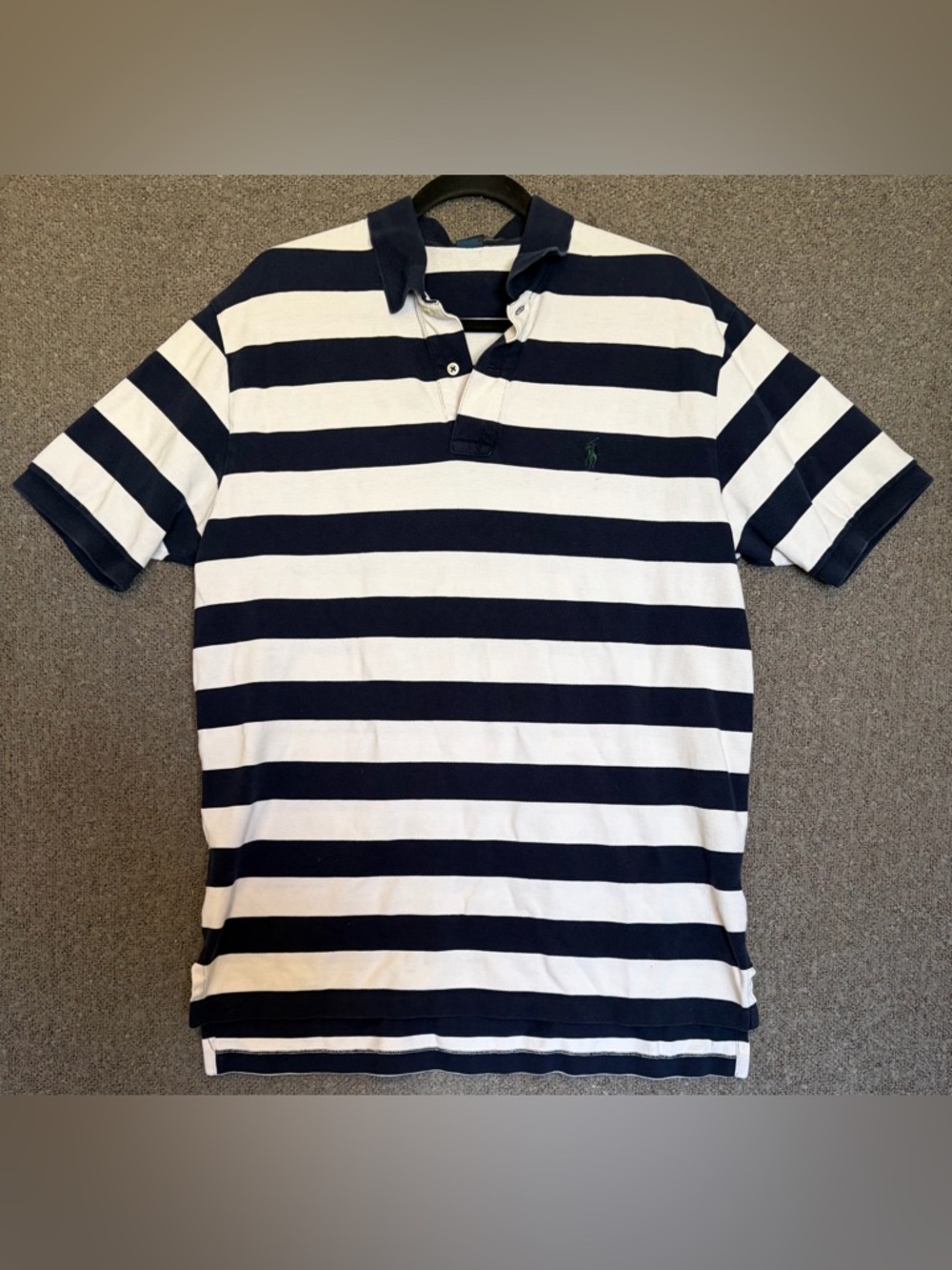 Ralph Lauren Men’s Navy & White Bold Stripe Polo